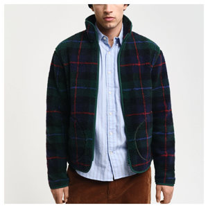 GANT Checked Fleece Jacket